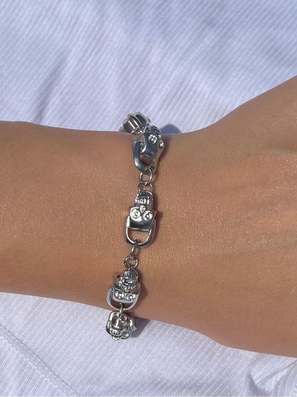 Stainless Steel Skull Bracelet